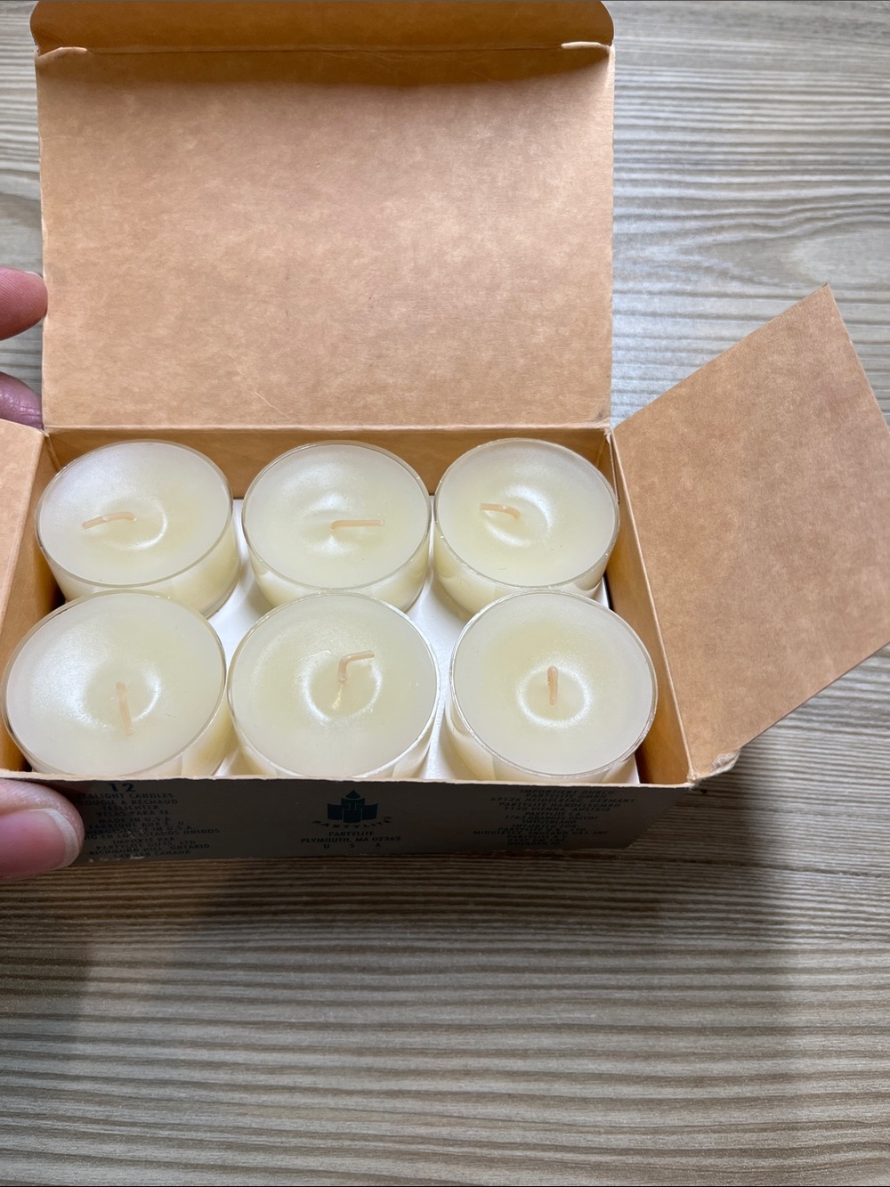 PartyLite Vanilla Tea Light Candles - Box of 12 NWT